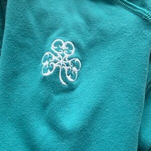 LULULEMON DEFINE Teal Jacket with one of a kind embroidered shamrock ☘️